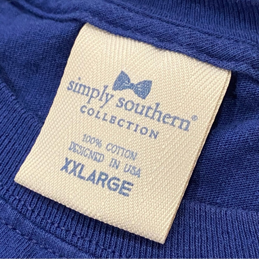 Simply Southern Graphic T Shirt Women’s XXL Long Sleeve Navy Blue Lemon Kindness - Picture 5 of 13